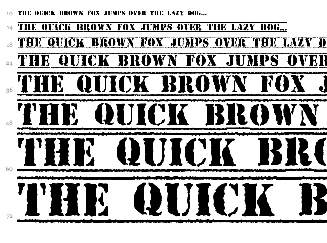 Top Secret font waterfall